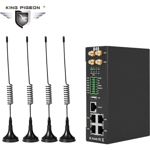 Industrial wifi Router Supports Openvpn IOT 4G LTE Router Dual SIM card Compatible AWS Modbus MQTT Gateway