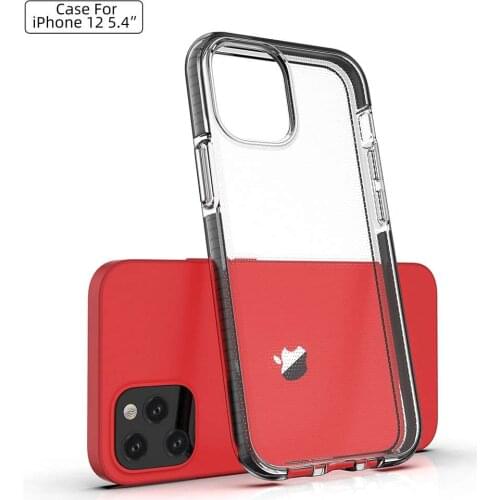 Clear TPU Case For iPhone 12 Pro Max 2020 Color Bumper Transparent Phone Case For iPhone 12 Mini 12 Pro Soft Cover Coque Fundas