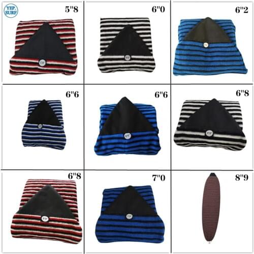 Surfing 6ft-10ft Surfboard Sock 7 Sizes of Surfboard Cover Knit Stretch terry Soft Quick-Dry Bag