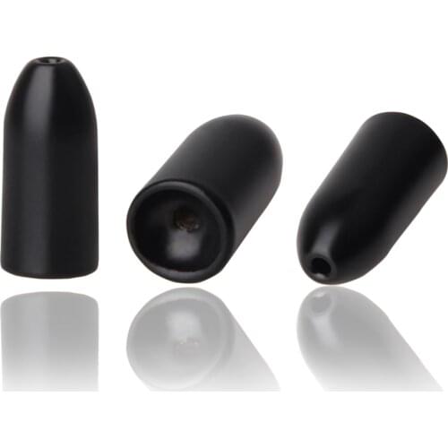 Shaddock Fishing 6Pcs Black Tungsten Bullet Worm Weight Fishing Sinker Lure Bullet Fipping Fishing Accessory Size 1/16oz-1/2oz