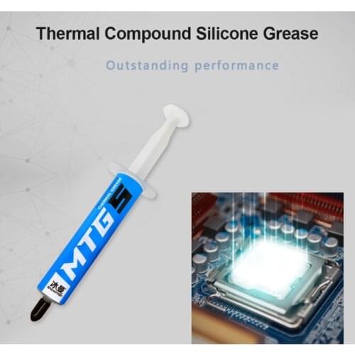 K1KF SNOWMAN 5 / 10g Syringe MTG5 / MTG10 Thermal Grease Paste 14.3W /m-K for amd CPU Heatsink Fan Cooling VGA Compound