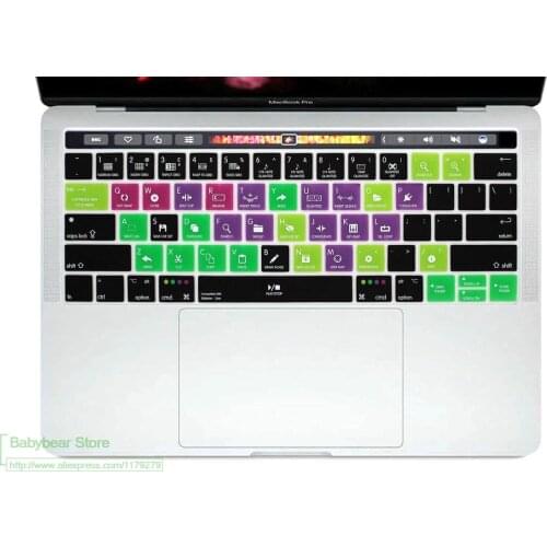 Ableton Live Hot key Shortcut Silicone Keyboard Cover Keypad SKin for Macbook Pro 13" 15" Newest 2017/2016 with Touch Bar