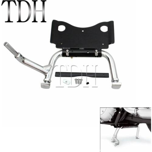 Motorcycle Steel Chrome Adjustable Center Stand Fit For Harley Touring FLH FLT FLHT 2009-UP