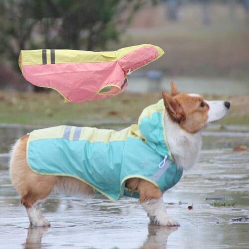Dog Raincoat Reflective Raining Coat for Dogs Clothes Hoodie Jumpsuit for Dogs Clothes for Pets Clothing Dog Raincoat Waterproof