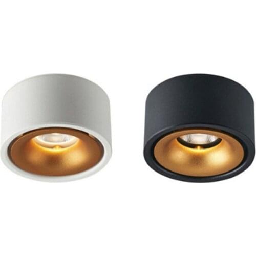 Ultra thin Nordic surface mounted downlight 7W 10W COB ceiling light CRI＞85 220V round ceiling spotlight indoor lighting