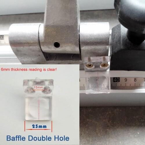 Woodworking Magnifying Glass Thick Clear Reading Locking Fittings Magnifying Glass for Precision Fence Push Table Saws Bandsaws