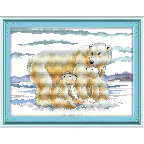 Everlasting Love Maternal Love (2) Chinese Cross Stitch Kits Ecological Cotton Stamped Printed 14 11CT DIY New Year Decorations