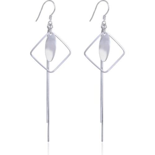 YJAR001995 New Fashion S925 Sterling Silver Eardrop Lady Long Fringed Earrings Ethos Womens Heartwarming Jewelry