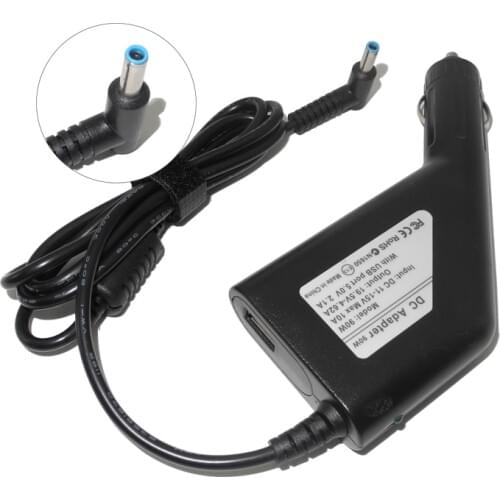 19.5V 4.62A Laptop Dc Car Adapter Charger for HP Envy 17-j106tx Pavilion 15 15-e029TX TPN-Q117 Q118 Q131 90W Power Adapter