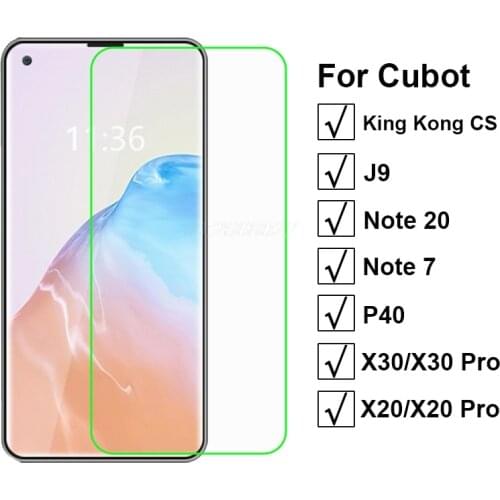 3-1PC Tempered Glass For Note 7 20 Screen Protector on Cubot P40 J9 X20 X30 Pro Protective Glass For Cubot King Kong CS pelicula