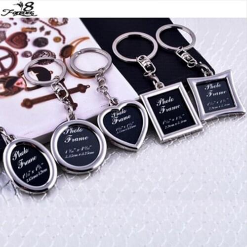 1PC Creative Metal Alloy Insert Photo Picture Frame Keyring Keychain Fob Decor Love Valentines Day Gift