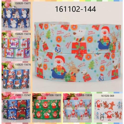 10yards -different sizes -Christmas Santa Claus ribbon printed Grosgrain ribbon