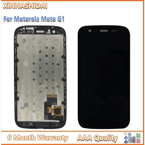 100% Tested LCD For Moto G G1 LCD Display With Touch Screen Digitizer Assembly With Frame For Motorola Moto G G1 XT1032 XT1033