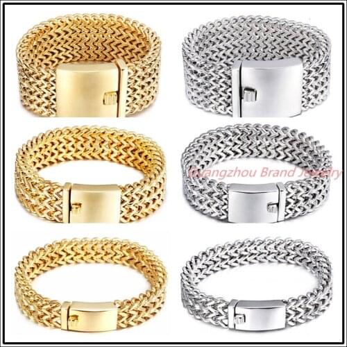 12/18/30MM Hot Fashion 316L Stainless Steel Silver Gold Figaro Wheat Chain Mens Womens Bangle Bracelet 9" High Quality Good Gift