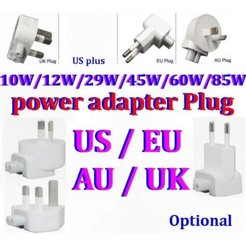 200pcs For ipad air pro Apple MACBook MAC Laptop 10W 12W 45w 60w 85w usb power adapter plug US EU AU UK charger plug adapter