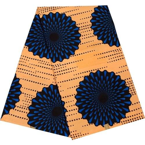 2019 Ankara African Polyester Wax Prints Fabric new Wax High Quality 6 yards African Fabric for Party Dress