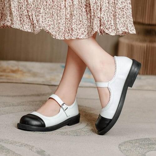 2021 New Lolita Mary Jane Leather Platform Wedges Womens Sweet Gothic Shoes Summer Flat Cute Lace Princess Shoes Party