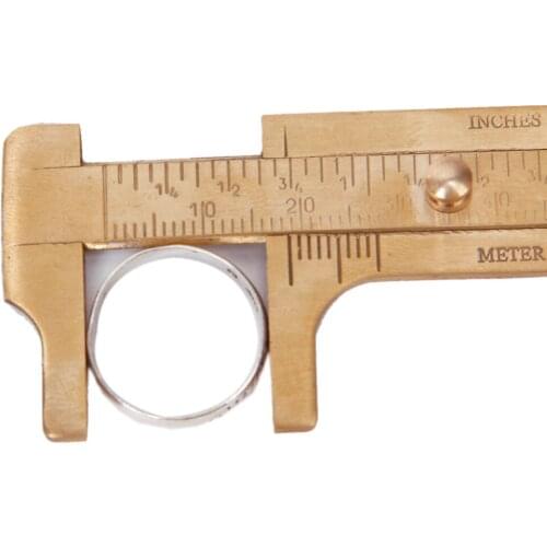 3.25" 80mm Brass Caliper Gauge Sliding Gem Bead Tool Jewelers Inches Ruler