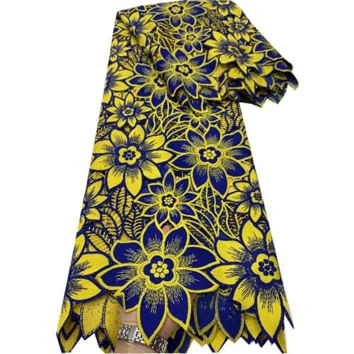 African Lace Fabric 2021 High Quality Guipure Lace Fabric Latest French Cord Lace Fabric For Wedding 5 Yards DP-140