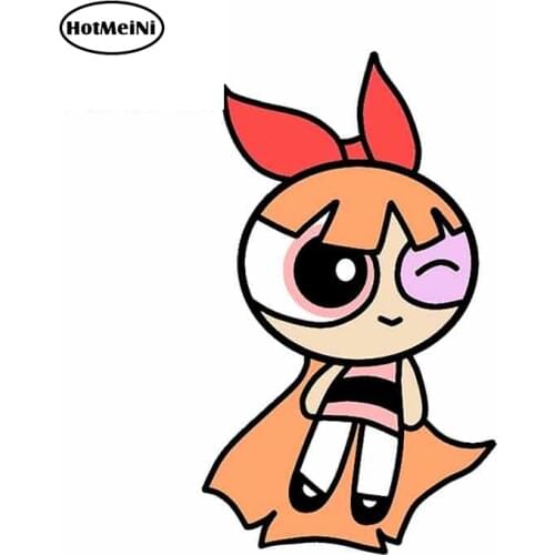 HotMeiNi 13cm x 7.6cm for Blossom Powerpuff Girls Window Bumper Bumper Laptop Car Sticker Decor The Whole Body