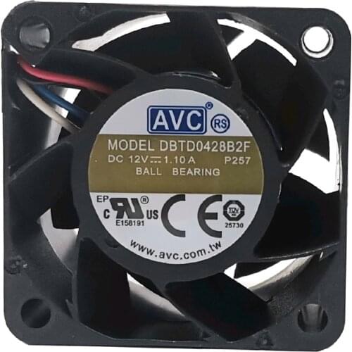 Free shipping original AVC DBTD0428B2F 4028 PWM 12V 1.1A 22000rpm Server fan 4cm 40mm*40mm*28mm