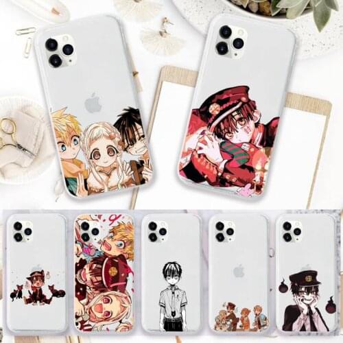 Anime Jibaku Shounen Hanako kun funda coque cover Phone Case Transparent for iPhone 6 7 8 11 12 s mini pro X XS XR MAX Plus