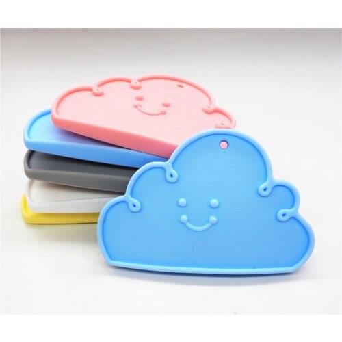 Chenkai 5PCS Silicone Cloud Teether DIY Baby Pendant Nursing Teething Shower Pacifier Dummy Cartoon Toy Gift Craft BPA Free