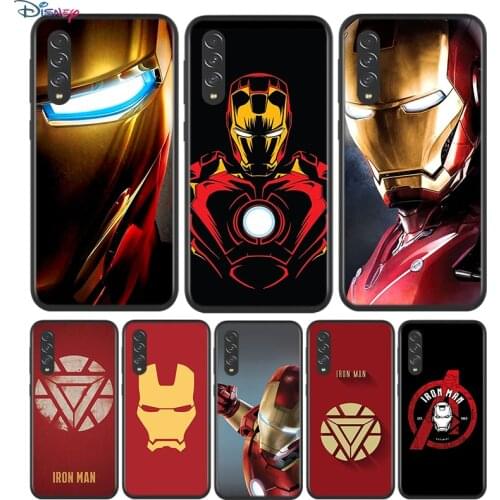 Black Soft Marvel Iron Man Logo For Samsung Galaxy A90 A80 A70 A70S A60 A50 A40 A30 A30S A20S A20E A10 A10E Phone Case