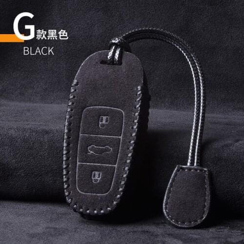 Leather Key cover Car Key Case For Audi NEW Q8 C8 A6 A7 A8 2018 2019 Styling Holder Protection Shell car accessories for girls