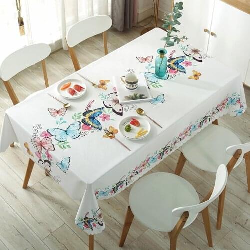 New Printe Rectangle Round Table Cloth Waterproof Plastic PVC Oilproof Tablecloths Table Cover Home Decor Christmas Tablecloth