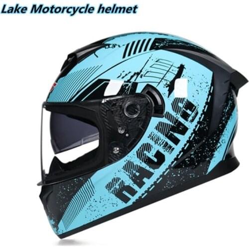 Full Face Motorcycle Helmet Double Lens Racing Street Men Women with vent