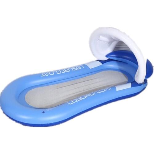 Swimming Inflatable Floating Water Bed Hammock Pool Lounge Bed Chair Summer Float Pool Lounge Hammock With Removable Sunshade