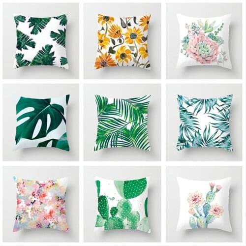Body Pillow Cover Cushion Cover Plant Flowers Print Pillowcase Sofa Automobile Bedroom Living Room Home Decoration Accessories