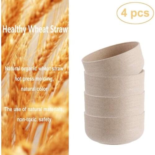 Unbreakable Cereal Bowls, Wheat Straw Bowls- 3 oz.for One Bowl, Lightweight Bowls Set for Salad, Rice, Soup, Fruit, Dessert, and