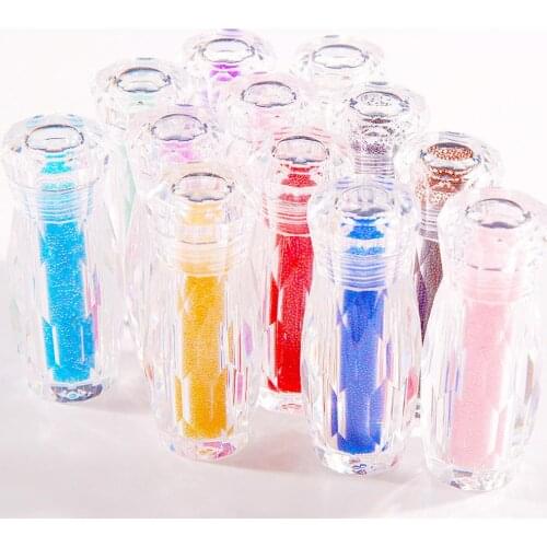 New 1Bottle Mini Glitter Caviar Micro Crystal Beads 3D Nail Art Rhinestone Decorations DIY Pixie Design Manicure Accessories