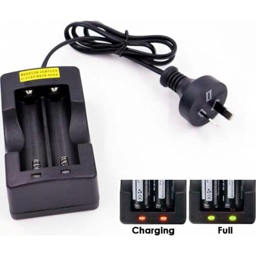 AU Plug 2slot Portable 3.7v Lithium 18650 Rechargeable Battery Charger