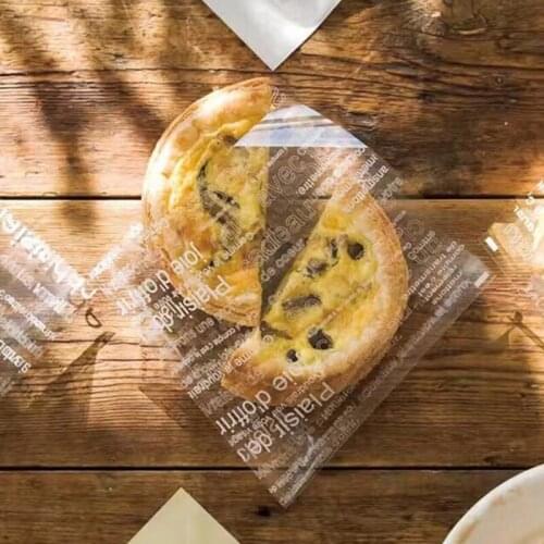 Transparent Bag Packing Bag Bread Bag Wrapper Food Grade PS Donut Absorbing Sheet Bakery Package Tools15*15cm 50/100/200pcs