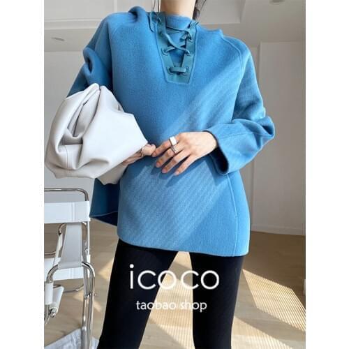 Shirt Small high New classic 100 fine wool fleece type coat reduction of age women hoodie coat can customized big size