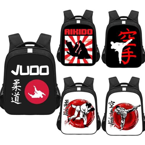 Judo Aikido Taekwondo Backpack Children School Bags Boys Girls School Backpack Kids Kindergarten Bag Bookbag Travel Bag Gift
