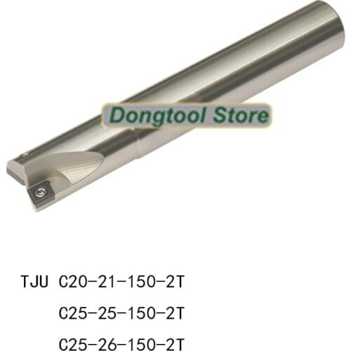 TJU C20 21 150 2T C25 25 150 2T C25 26 150 2T end mill Shoulder Cutter For Milling Machine 2Flute of cnc lathe turning tools