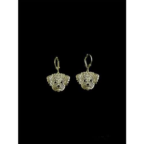 Unique Romantic Gold Silver Color Tibetan Terrier pet haircut Drop Earrings Animal Earrings For Women Girl Aros