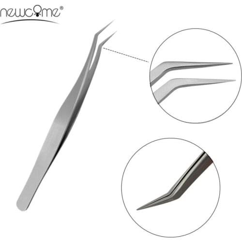 VETUS 5pcs/set Eye Lashes Eyelash Extension Tweezers Curved Nail Art False Fake Nippers Pointed Clip Nail Straight Curve Tweezer