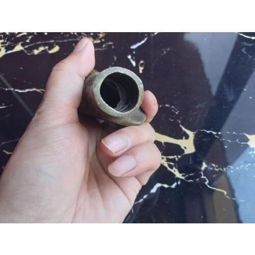 Vintage/Antique / Bronze / Brass Nepal Tibetan Tibet Chinese Hand Carved Solid Figure Crutch Cane Head Walking Stick human skull