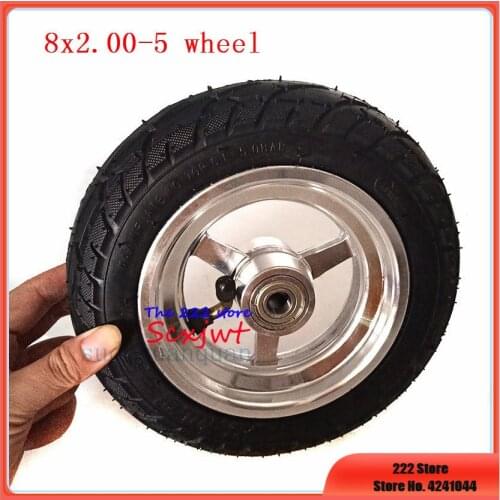 Modified Rear inflatable wheel for Modified KUGOO S1 S2 S3 electric scooter Rear hub and tires 8x2.00-5 tire tubeless wheel