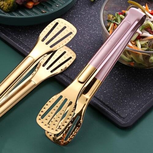 Stainless Steel Steak Clip BBQ Barbecue Salad Serving Tongs Gripper Bread Pizza Clamp Kitchen Utensil Tools for Cooking