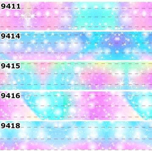 10yards - Different Sizes -- Fantastic Gradually Changed Color Printed Grosgrain Ribbon Handmade Materials