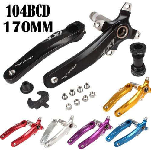 104BCD MTB Bike Crankset Aluminum Alloy With Bottom Bracket Bicycle Crankset MTB Crank Bike Accessories 170mm
