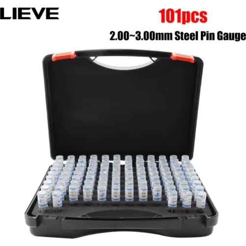 2.00-3.00mm Steel Pin Gauge 2.00 3.00 Step 0.01mm Hole Measuring Tool 101pcs/box High Quality
