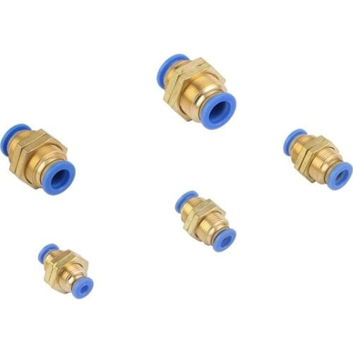 4/6/8/10/12mm Sliplock Straight Bulkhead Connector Irrigation Pneumatic Pipe Adapter PM Partition Straight Through Quick Joint