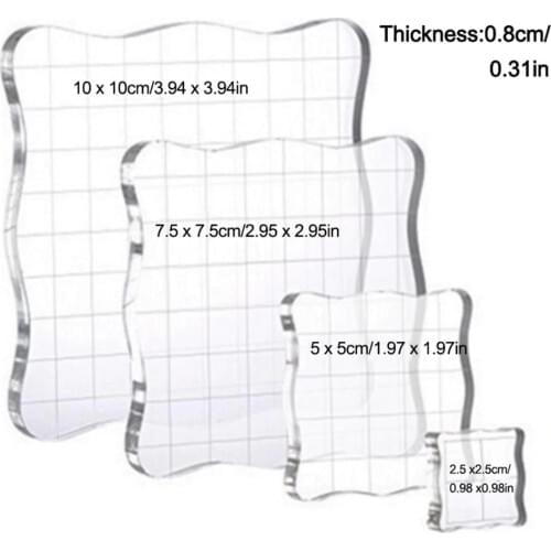 4pcsDIY Transparent Seal Partner Non-slip Side Square High Quality Plexiglass Acrylic Handle Home Decoration Supplies